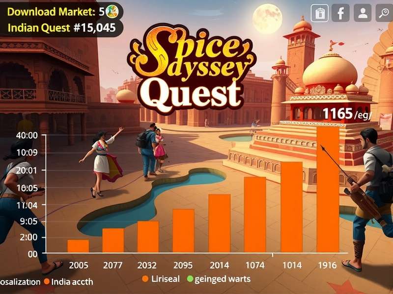 Spice Odyssey India Quest download statistics graph showing growth in Indian market